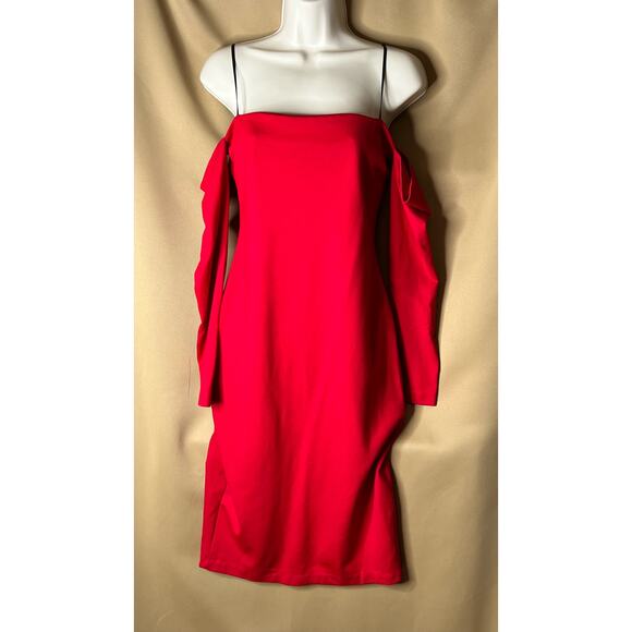 Amanda Uprichard Red Nicolette Dress M - Picture 4 of 12